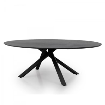 Coxi - Table à manger ovale 240x120cm couleur noire