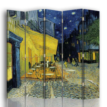 Paravent terrasse du Café le soir - Van Gogh cm 180x170 (5 volets)