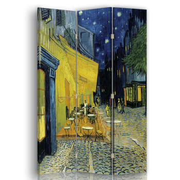 Paravent terrasse du Café le soir - Van Gogh cm 110x150 (3 volets)