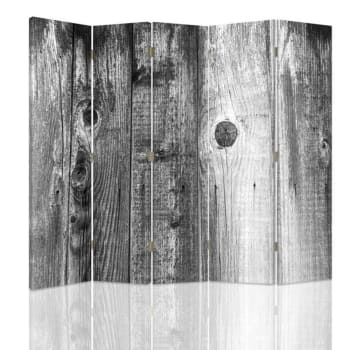 Paravento - Separè Black And White Wood cm. 180x170 (5 pannelli)