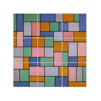 Tableau Composition en Dissonances - Theo van Doesburg 150x150cm