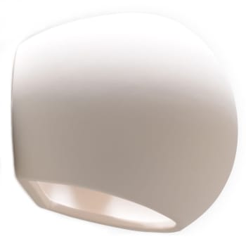 Globe - Wandleuchte aus Keramik, Höhe 15 cm, weiß