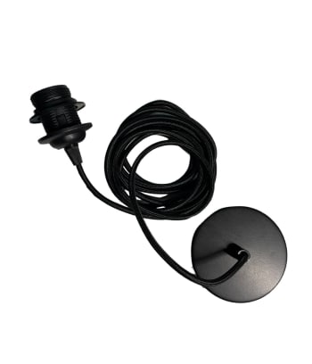 Cable - Cable para lámpara de techo negro 3m