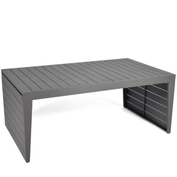 Maupiti - Table de jardin extensible en aluminium 8 places gris anthracite