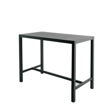 Inari - Table de bar 4 personnes  140X70CM en aluminium carbone