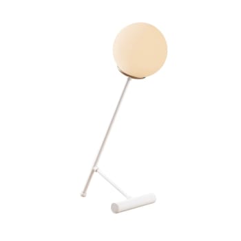 BIRDIE - Lampe de table blanche avec sphère en verre