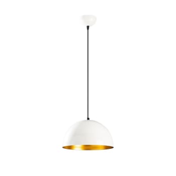 Harvey - Lámpara colgante blanco con pantalla forma de cúpula