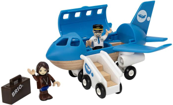 Avión de viajeros azul