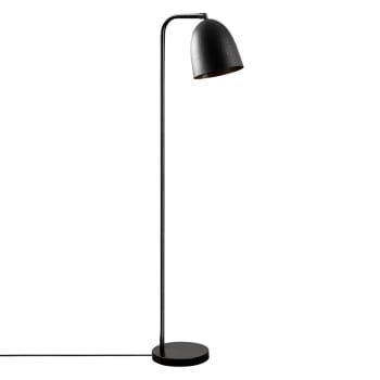 ASNEY - Lámpara de pie negro y pantalla de cúpula orientable