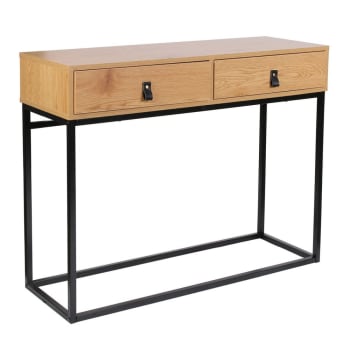 ABBOTT - Console bois et métal L100cm