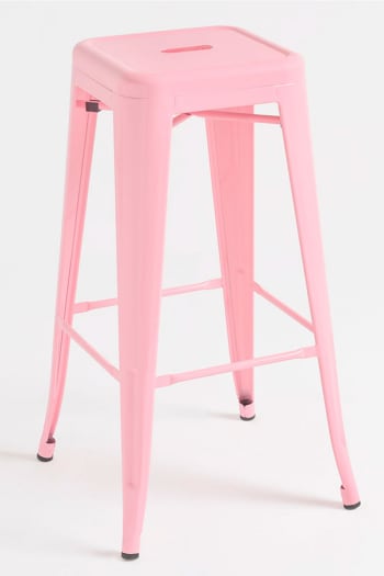Torix - Pack 2 taburetes color rosa en acero reforzado