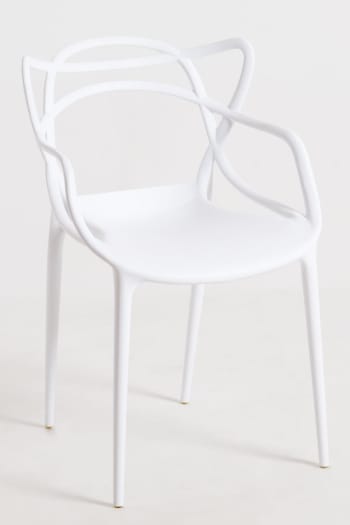 Korme - Pack 2 sillas color blanco en polipropileno