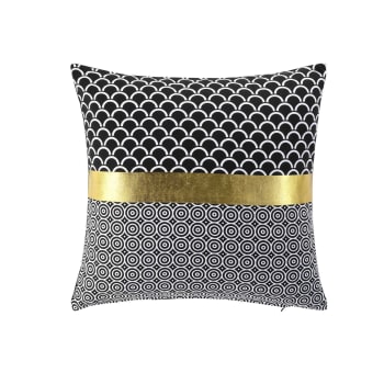 BLACKOR - Housse de coussin coton or 40x40cm