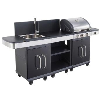 Barbecue A Carbonella Cook'in Garden TONINO 1 – Vasca In Acciaio Smaltato E Griglia In Ghisa