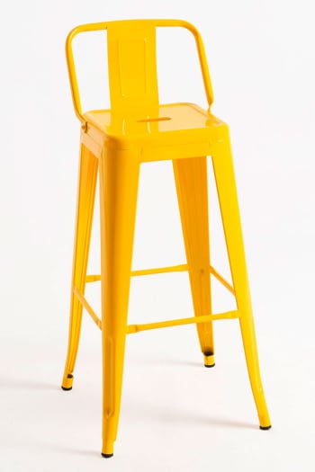 Torix - Pack 2 taburetes color amarillo en acero reforzado