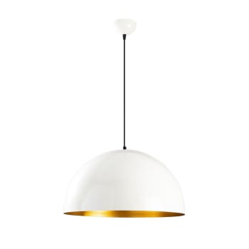 Harvey - Lámpara de techo moderno con pantalla blanca y dorado