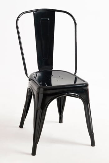 Torix - Pack 2 sillas color negro en acero reforzado