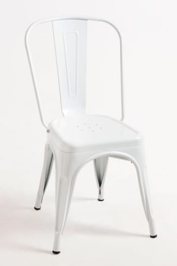 Torix - Pack 2 sillas color blanco en acero reforzado