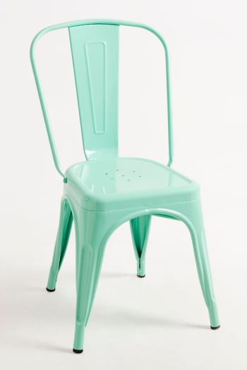 Torix - Pack 2 sillas color verde menta en acero reforzado