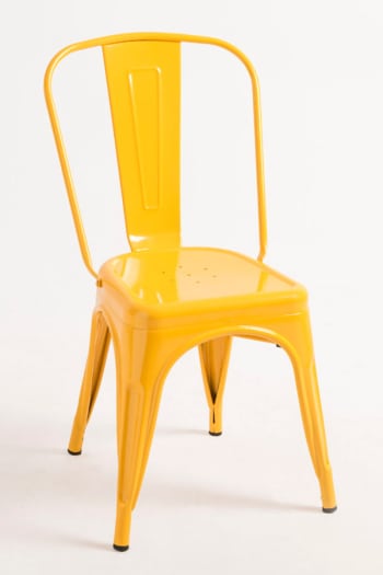 Torix - Pack 2 sillas color amarillo en acero reforzado