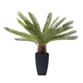 Cycas tree - Plante artificielle palmier en polyéthylène et béton H78