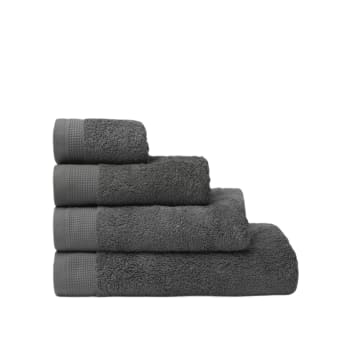 NILO - Toalla baño algodón egipcio gris 30x50