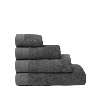 NILO - Toalla baño algodón egipcio gris 30x50