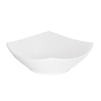Dune - Lot de 6 assiettes creuse   19 cm  blanc en porcelaine H6.5