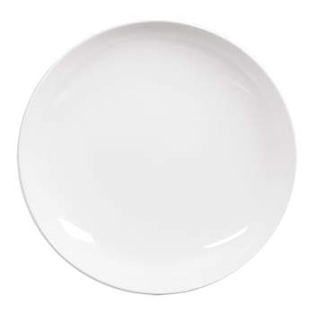 Séléna - Lot de 6 assiettes creuse   21, 5 cm  blanc en porcelaine H3