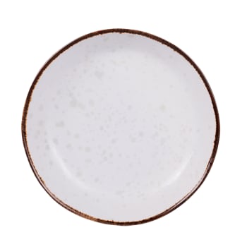 Polaire - Lot de 6 assiettes creuse   20 cm  blanc en grès H4