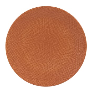 Vésuvio - Lot de 6 assiettes plate   terra 27 cm  orange en grès H3