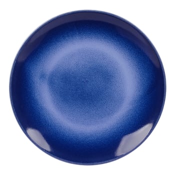 Blue night - Lot de 6 assiettes plate   27 cm  bleu en grès H3