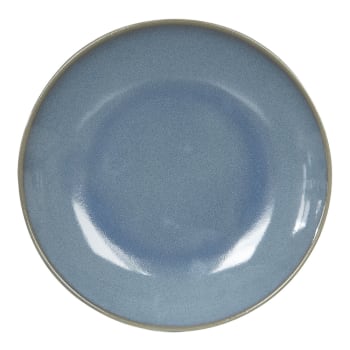 Assiette plate coloris bleu en grès réactif Volga - Ø 27 cm : Assiettes et  couverts AUTRES MARQUES maison - botanic®