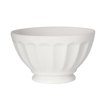Lot de 2 bols à côtes 9,5 cm  blanc en porcelaine H5.5
