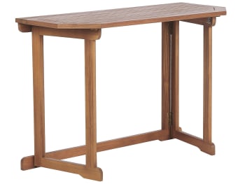 Treia - Table pliable 3 personnes en acacia bois clair