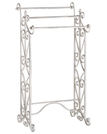 Portasciugamani A 3 Bracci In Metallo Nero | Elegante E Robusto | Dimensioni 75x49,5x23,5 Cm | Per Bagno E Casa