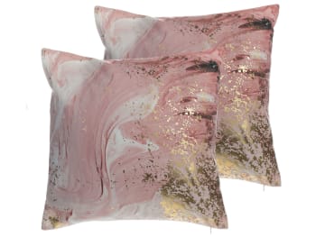 Lantana - Set di 2 cuscini decorativi 45x45cm rosa