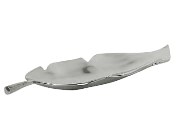 Amrus - Piatto decorativo alluminio argento 49 cm
