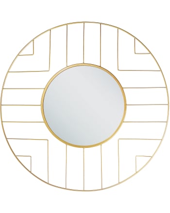 Hesdin - Specchio rotondo in metallo ø 60 cm oro