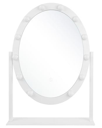 Rostrenen - Kosmetikspiegel Metall weiß 70x55