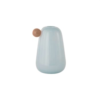 OYOY LIVING - Vase bleu en verre Ø12,5xH20cm