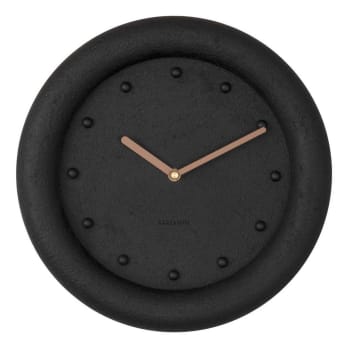 Orologio da parete nero e oro ø 80 cm Valsot