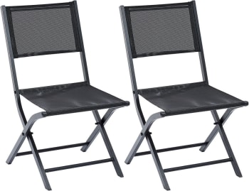 Chaise pliante modulo (lot de 2) noir