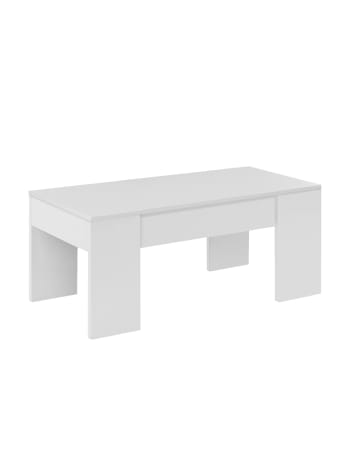 Oceanside - Table basse effet bois blanc