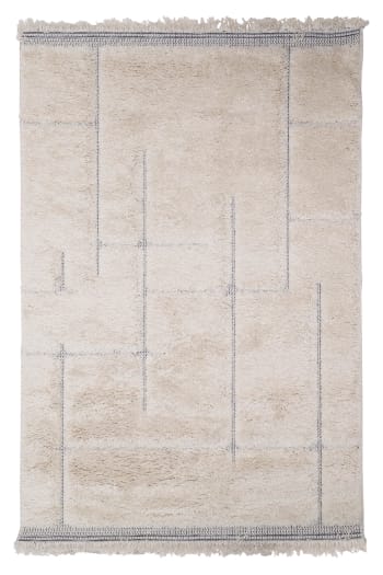 MAZE - Tapis de couloir style boheme gris et beige 76x250, OEKO-TEX®