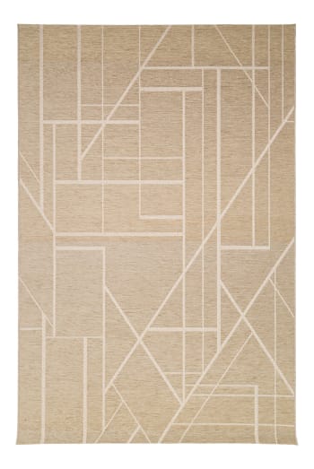 TEMPO - Tapis intérieur et extérieur style japandi beige 115x170, OEKO-TEX®