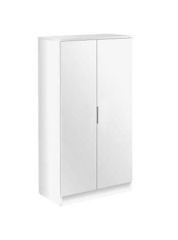 Alcudia - Scarpiera effetto legno bianco 55x36h108 cm