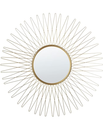 Saumur - Espejo en metal dorado 4x70