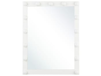 Odenas - Espejo en metal blanco 60x50
