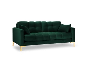 Mamaia - 2-Sitzer Sofa aus Samt, flaschengrün